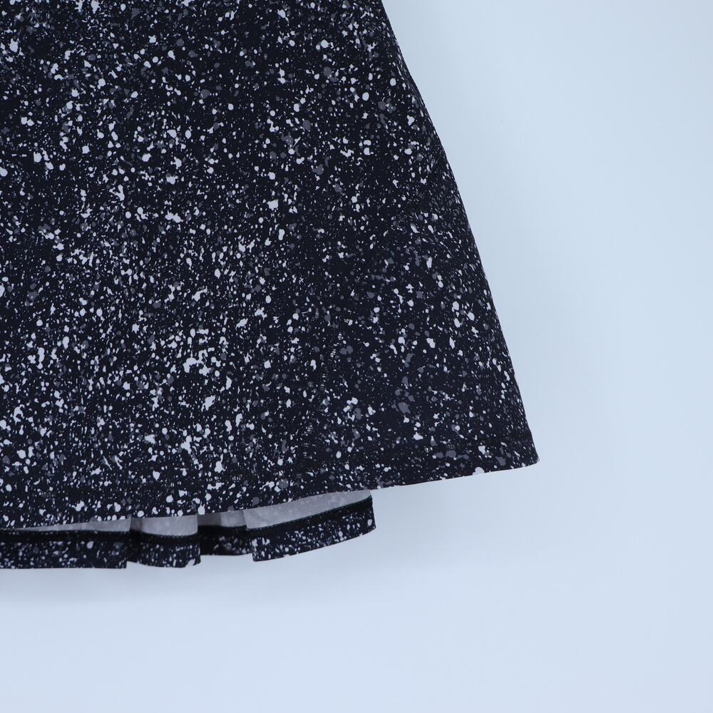 Lululemon Splatter White Circuit Breaker Skort Black Activewear Skirt Women's 4 - Picture 5 of 9